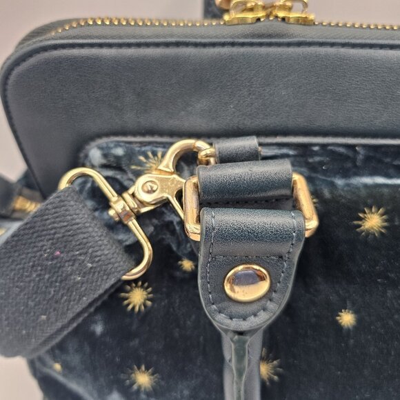 House of Flynn Purse Camera Bag Travel Shoulder Bag Hand Bag Green Velvet LARGE - Picture 7 of 16